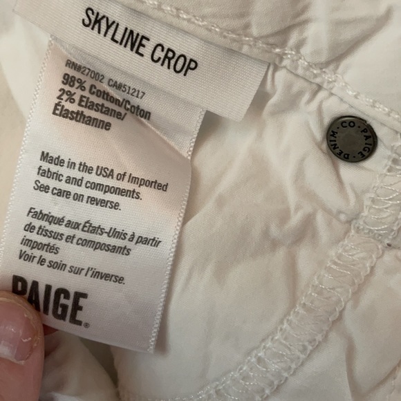 Paige Skyline Crop Denim Jean - Picture 3 of 4